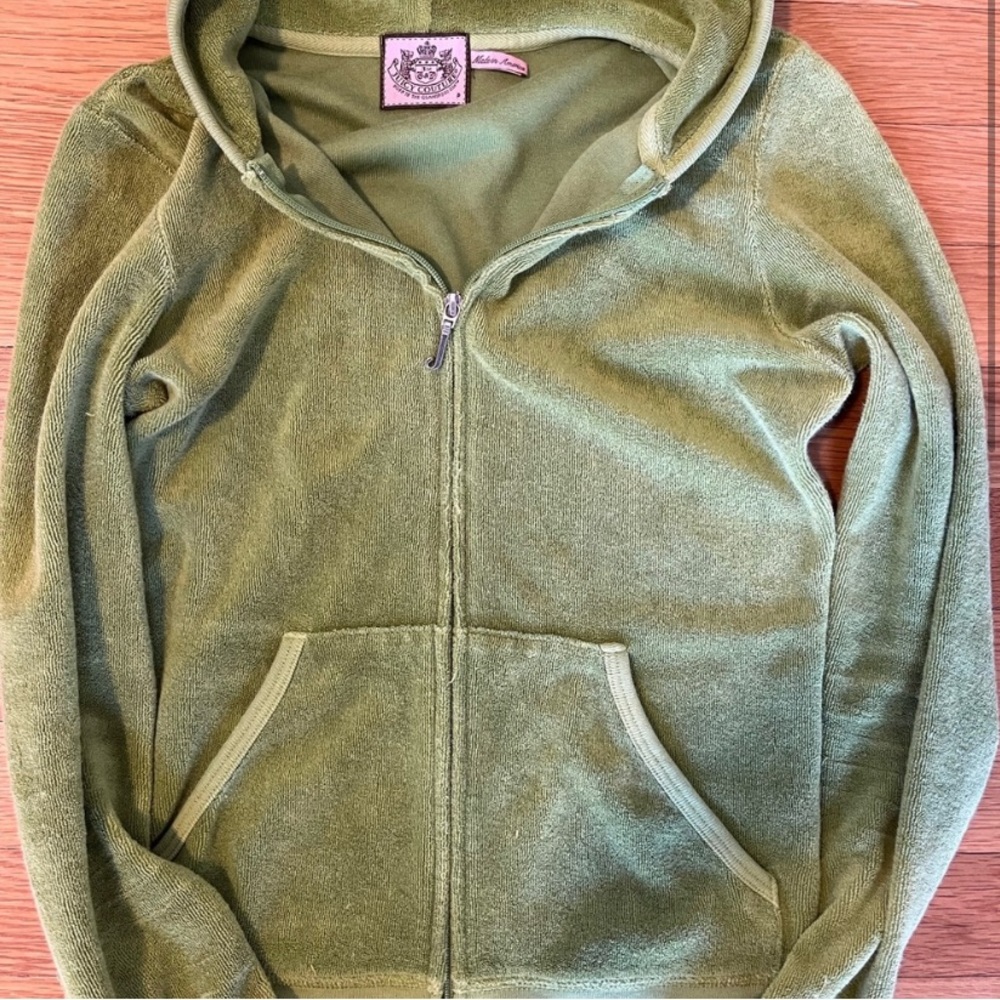 Juicy Couture Green Zip-Up Hoodie